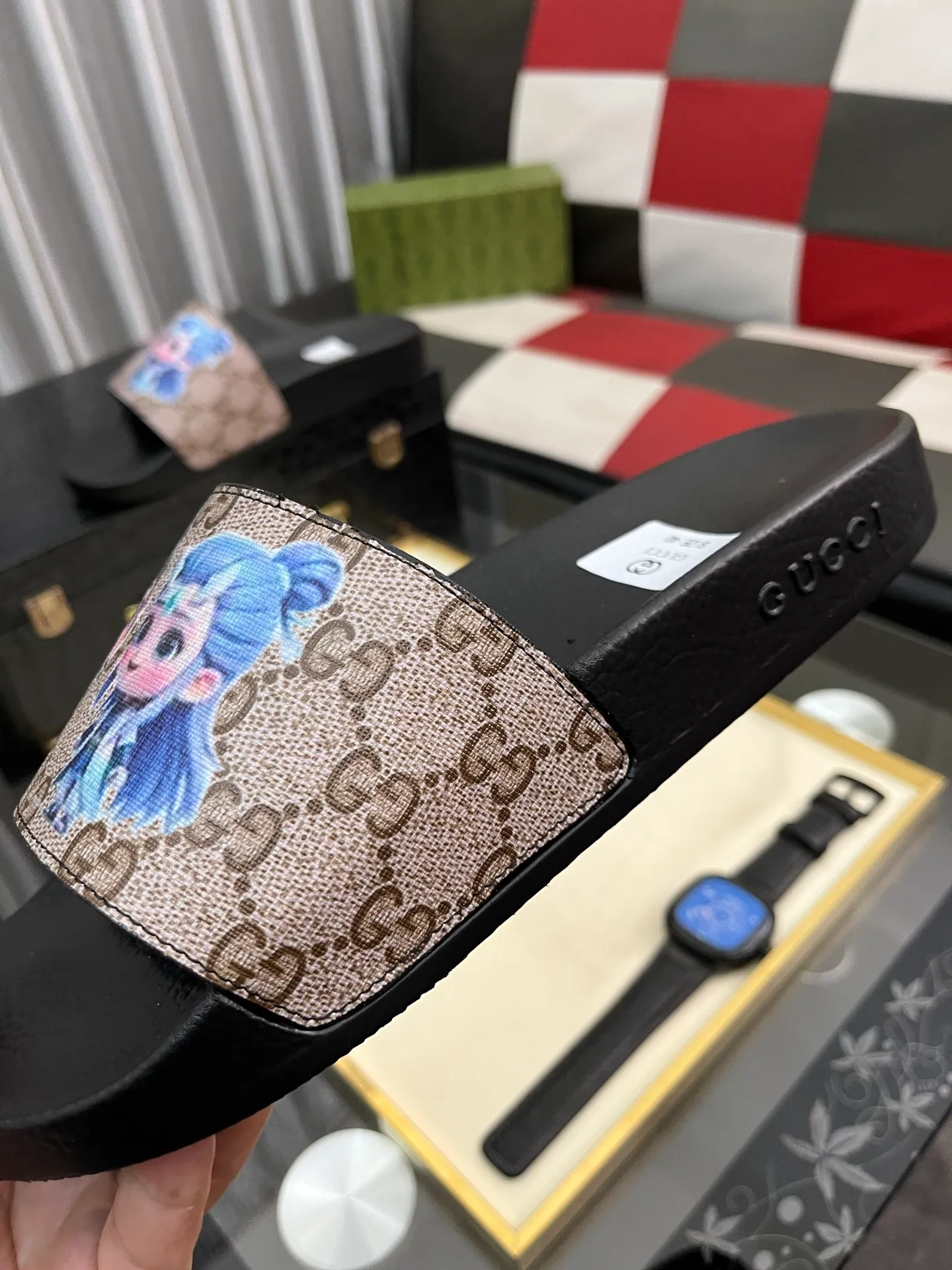 Men's Men's Shoes💰220⌚️⌚️ＧＵＣＣＩ.Gucci.Official website 1:1 popular slippers on sale! Original original material 🩴 SIZE: 38-46 (45.46 non-refundable)
